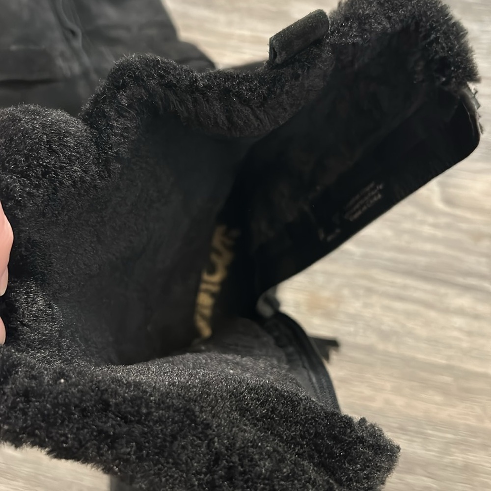 Sam Edelman Jailyn Suede Winter Boots Size 9 Faux Fur-Lined Black Zip-Up Snow - Picture 13 of 15